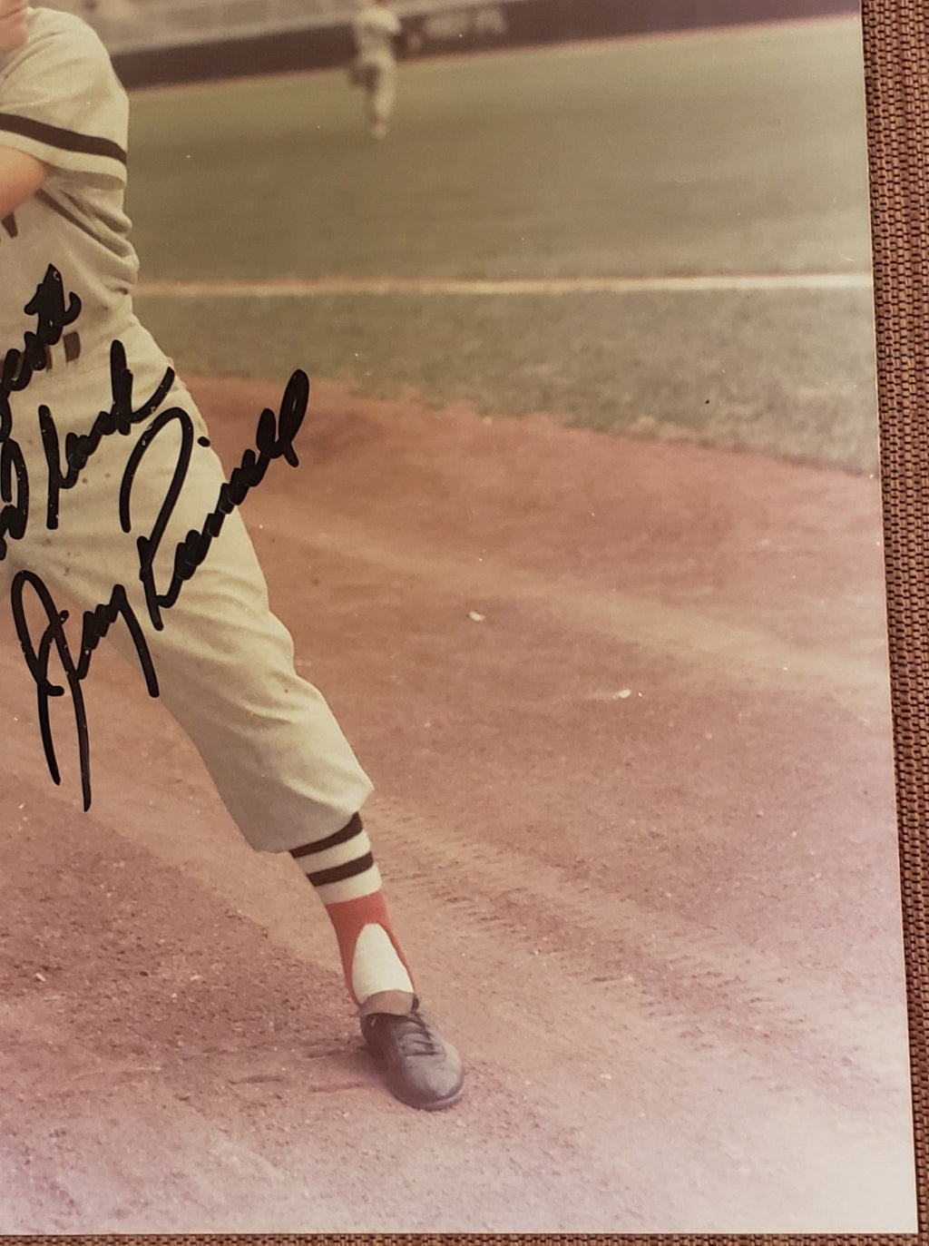 Jimmy Piersall Auto Boston Red Sox Indians Senators Mets Baseball 8x10 Photo JSA3