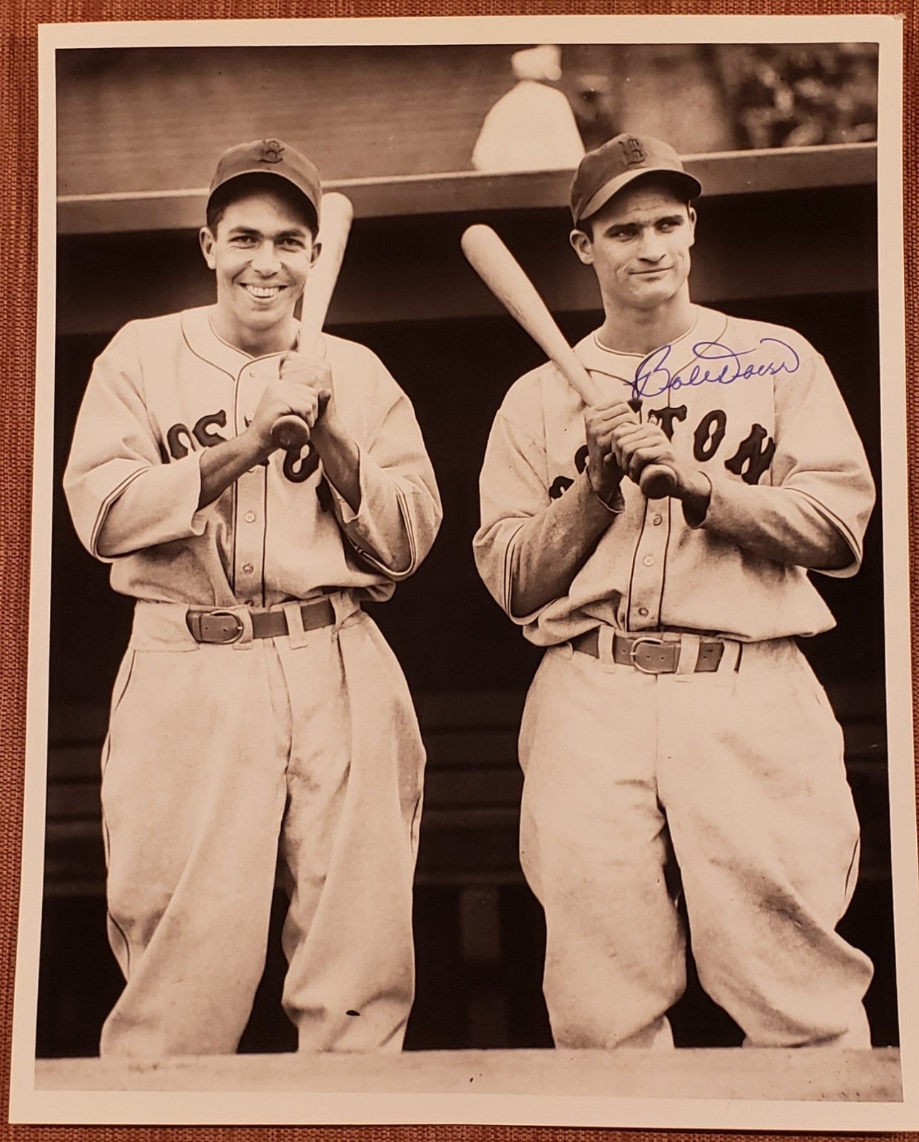 Bobby Doerr Auto Boston Red Sox 1940's Baseball 8x10 Vintage Photo JSA HOF2