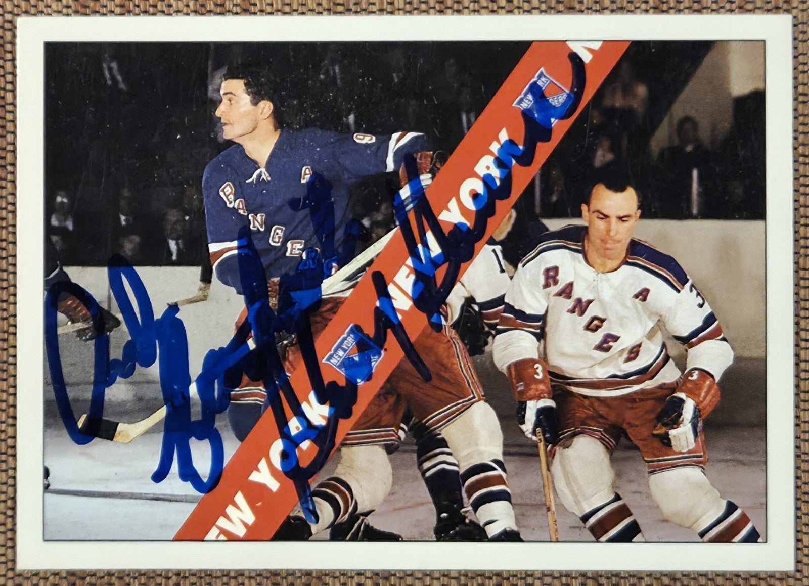 1991 Ultimate #2 Andy Bathgate Harry Howell Rangers Hockey Card JSA AUTO HOF0