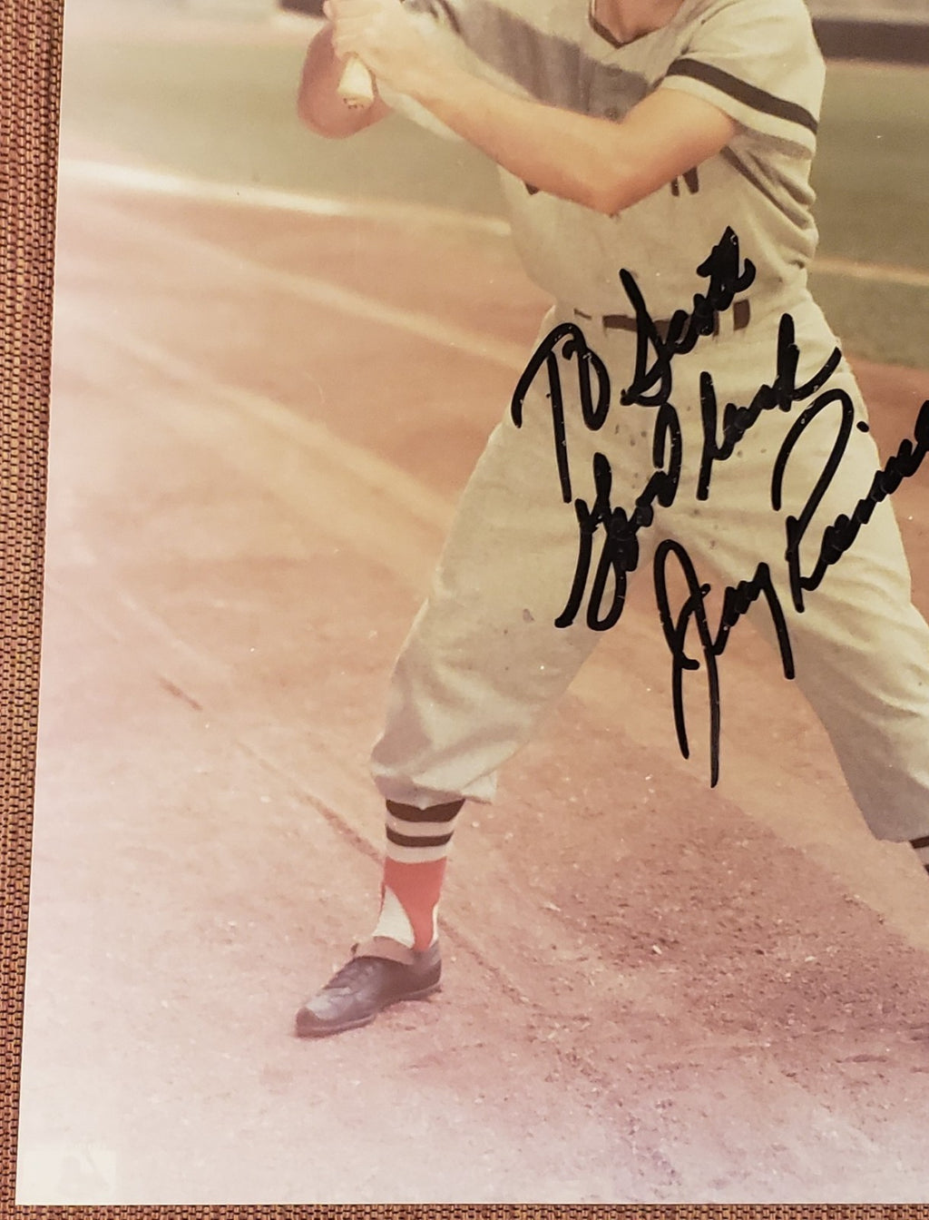 Jimmy Piersall Auto Boston Red Sox Indians Senators Mets Baseball 8x10 Photo JSA4