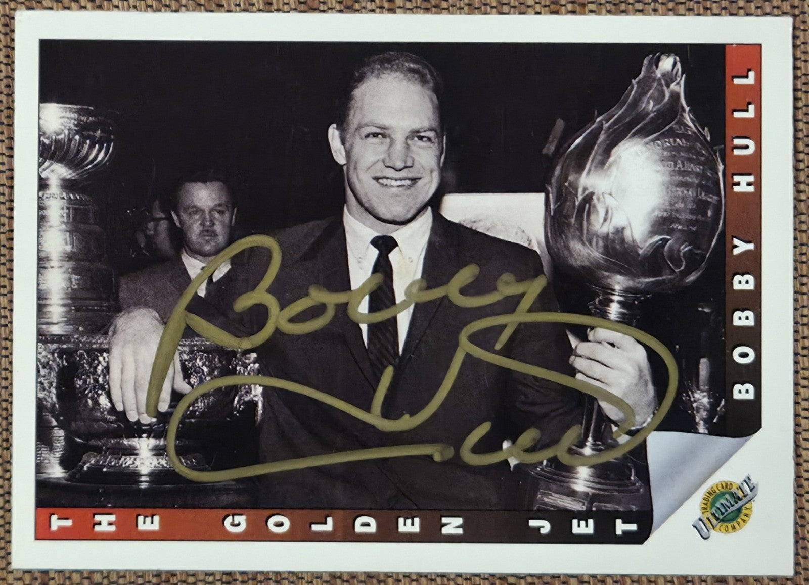 1991 Ultimate #92 Bobby Hull Chicago Blackhawks Originl Hockey Card JSA AUTO HOF2