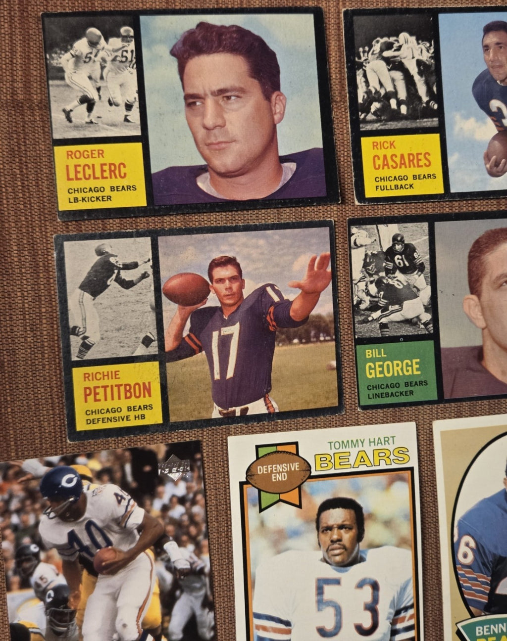 Bears Football Cards Richard Dent RC Sayers Payton Singletary George Morris SP1