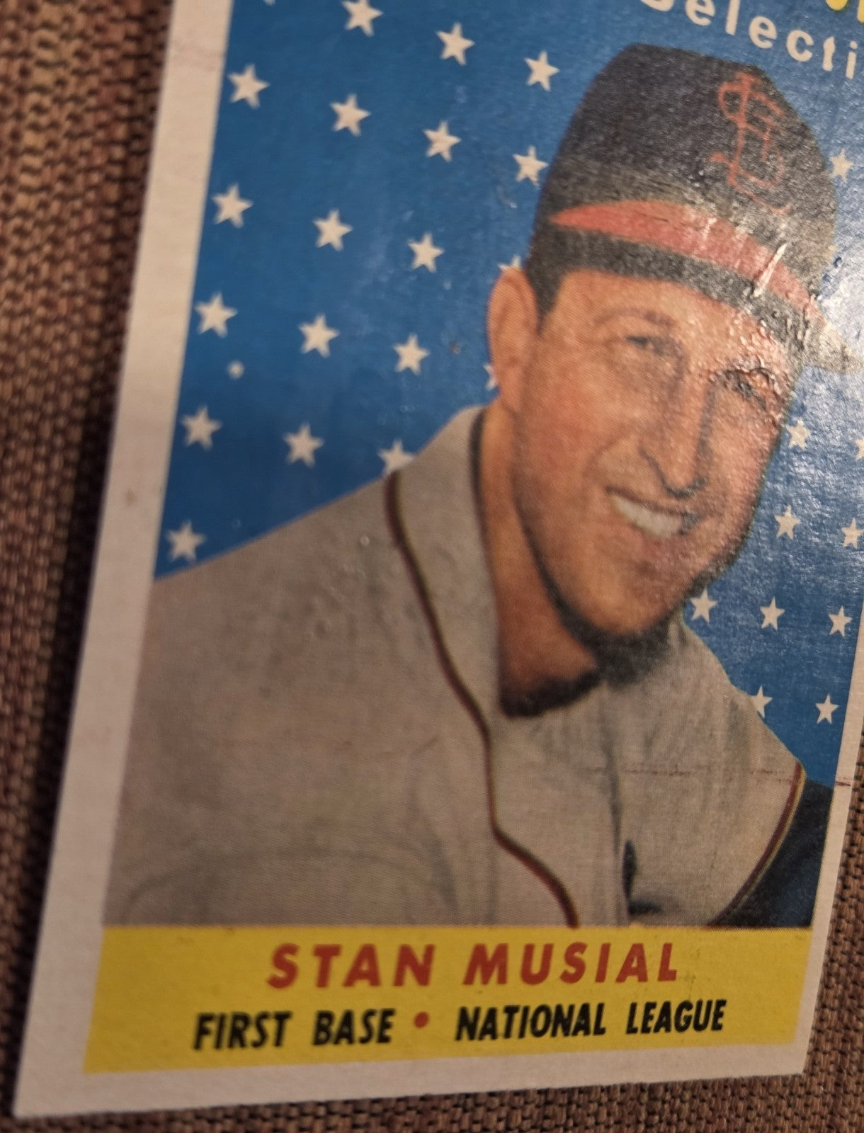 1958 Topps #476 Stan Musial St. Louis Cardinals Original Baseball Card HOF4