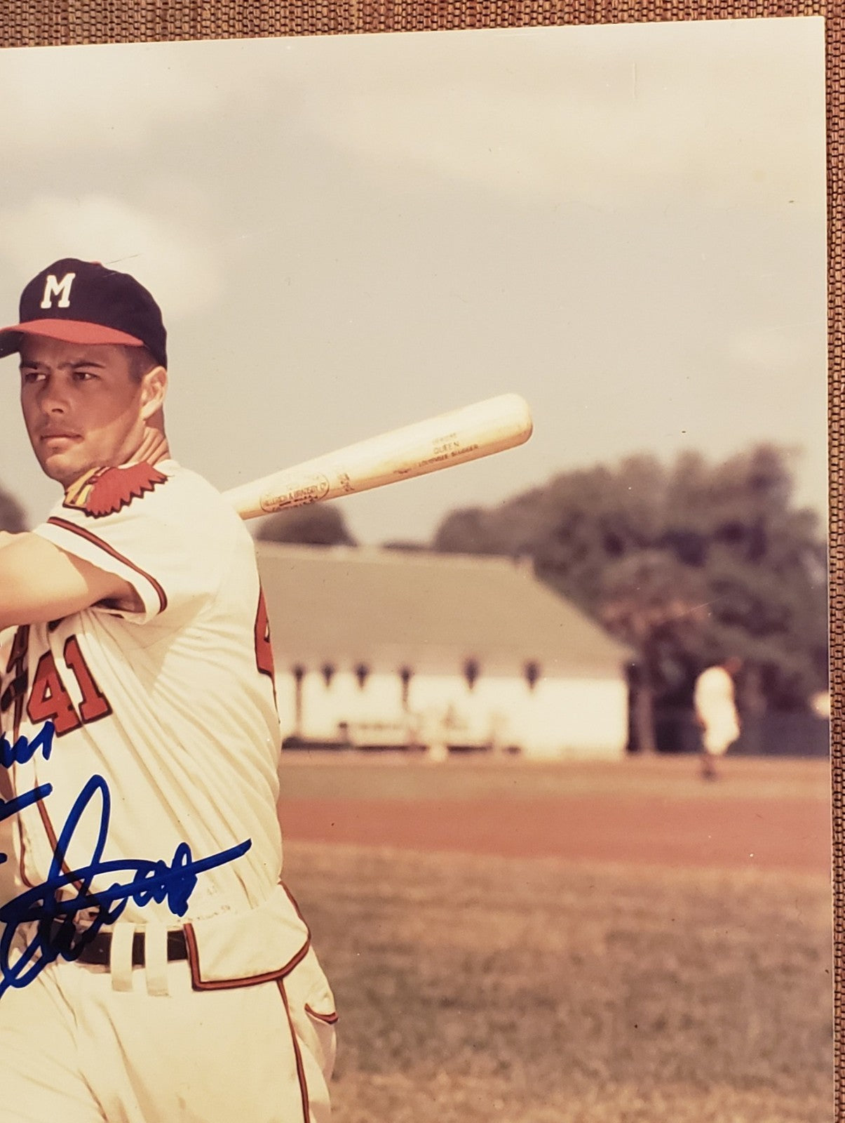 Ed Mathews Auto Milwaukee Braves Vintage Original Baseball 8x10 Photo JSA HOF2