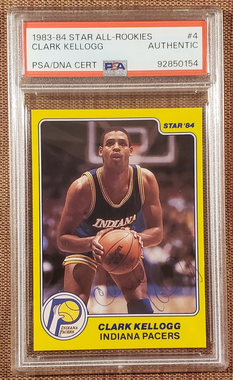 1983 Star #4 Clark Kellogg Indiana Pacers Rookie Basketball Card PSA/DNA RC Pop20