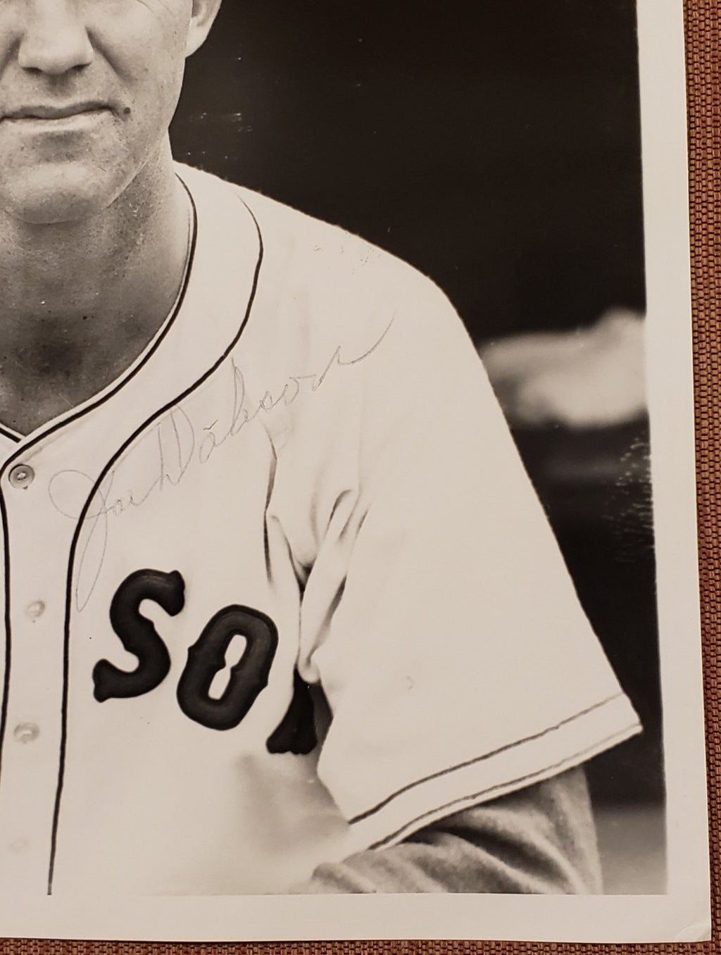 Joe Dobson Auto Boston Red Sox Vintage Original 1940's Baseball 8x10 Photo JSA3