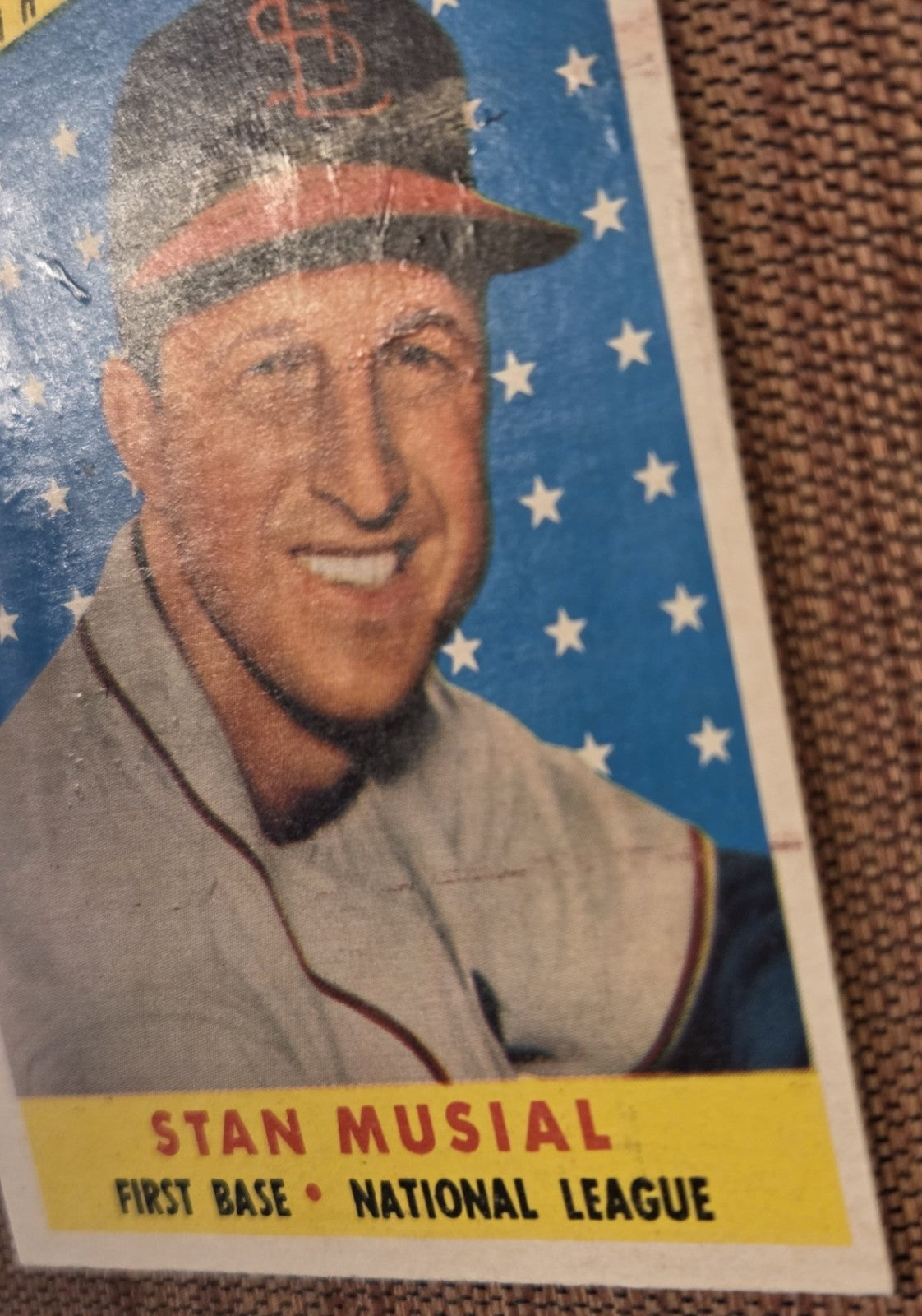 1958 Topps #476 Stan Musial St. Louis Cardinals Original Baseball Card HOF3