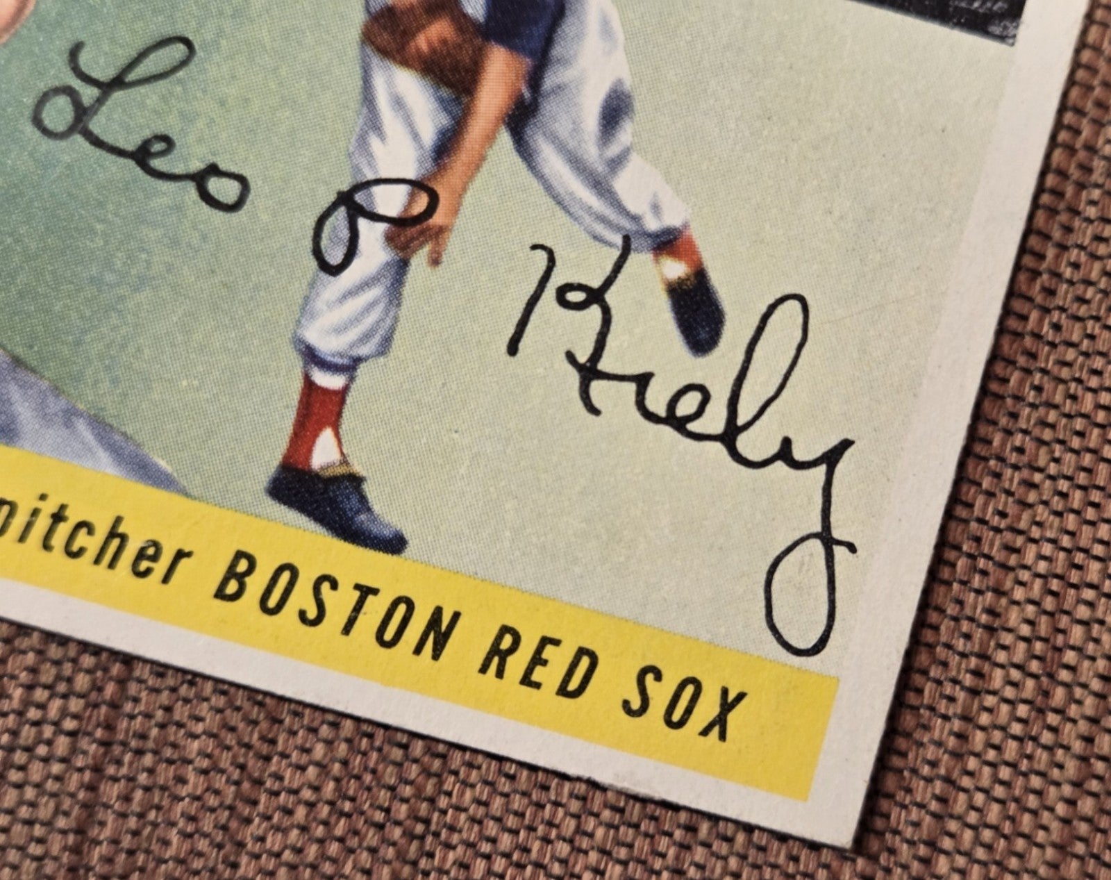 1955 Topps #36 Leo Kiely Boston Red Sox A's Authentic Original Baseball Card3