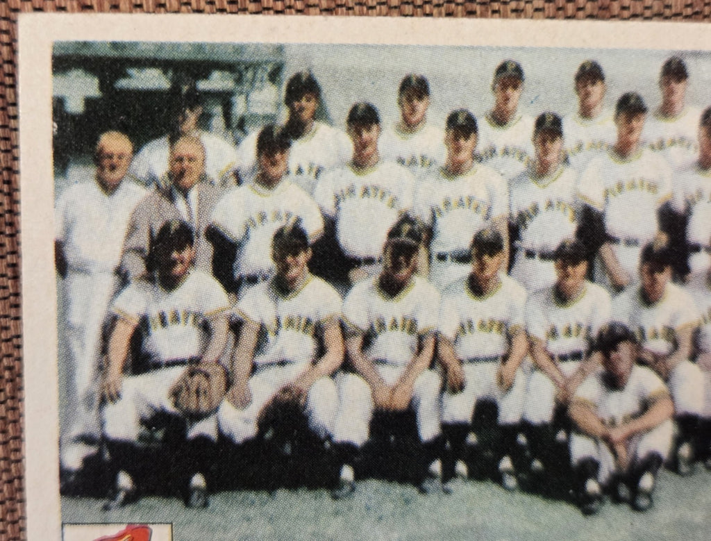 1956 Topps #121 Pittsburgh Pirates Baseball Card Clemente Friend Law Groat1