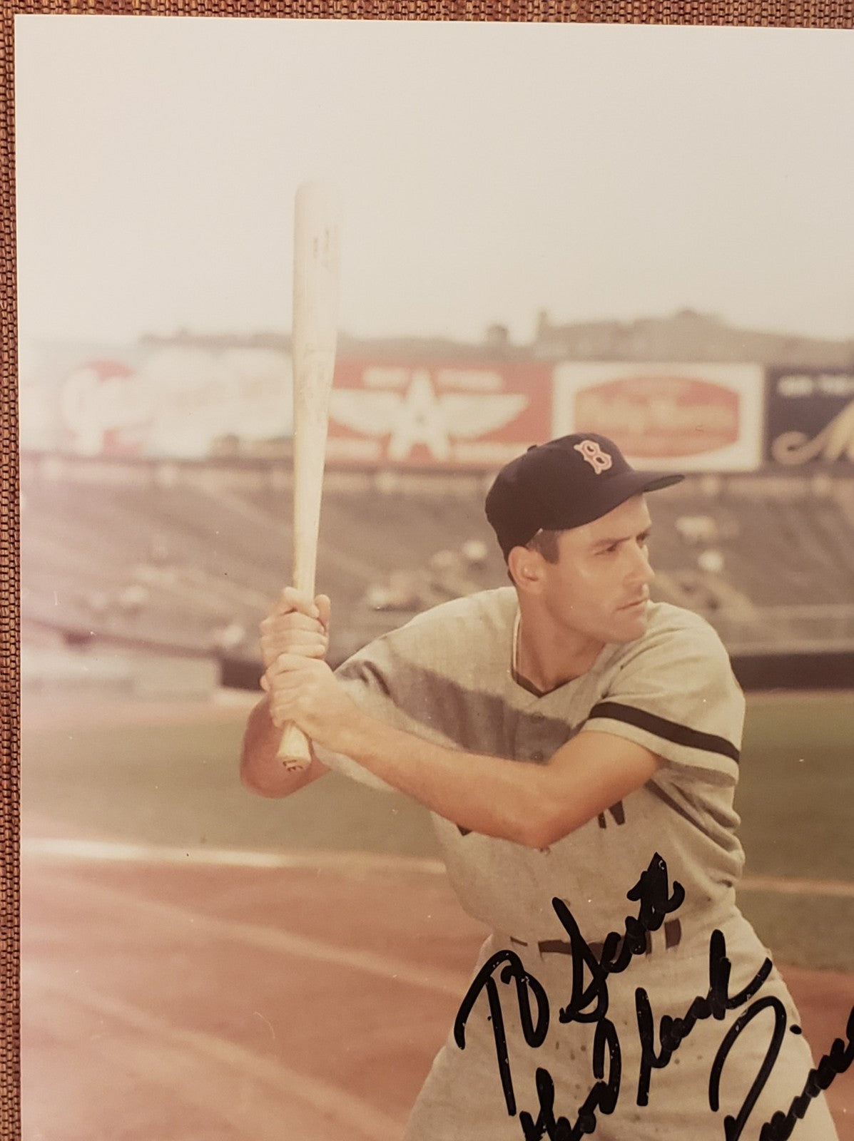 Jimmy Piersall Auto Boston Red Sox Indians Senators Mets Baseball 8x10 Photo JSA1