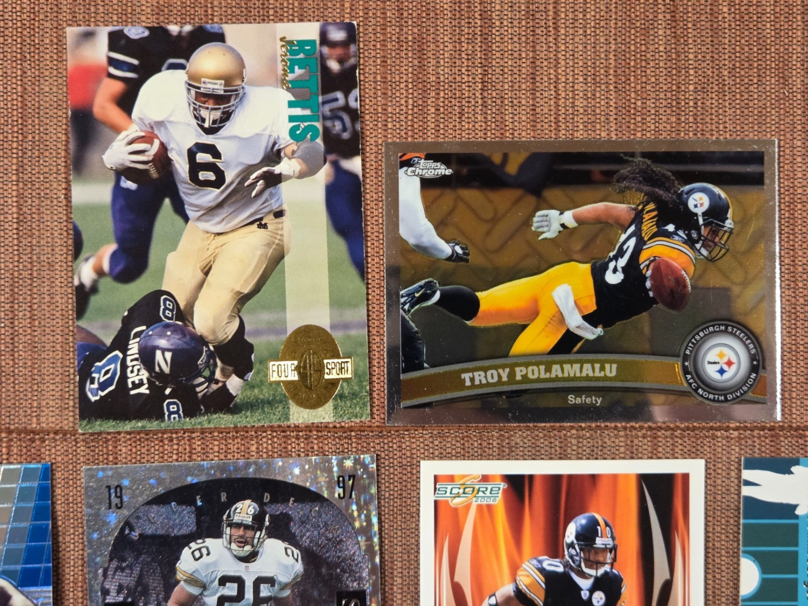 Pittsburgh Steelers Football Cards Roethlisberger Bettis RC Ward Polamalu Dobbs1