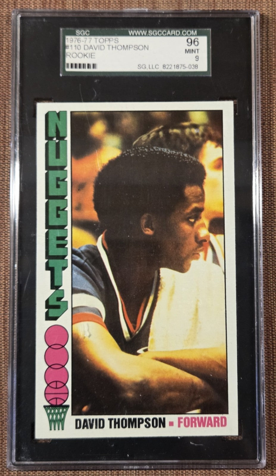 1976 Topps #110 David Thompson Denver Nuggets Basketball Card SGC 9 Mint0