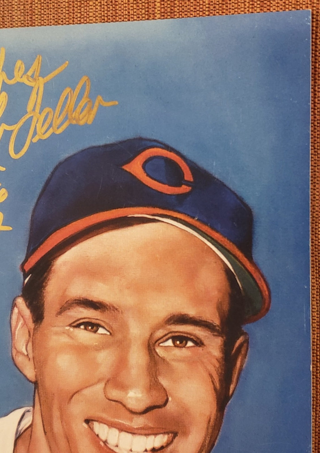 Bob Feller Auto Cleveland Indians Vintage Original Baseball 8x10 Photo JSA HOF2